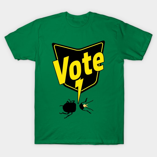 Know Your Parasites Vote Bug Spray T-Shirt by OrangeMonkeyArt